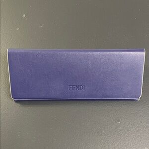 Fendi Royal Blue Leather Clutch